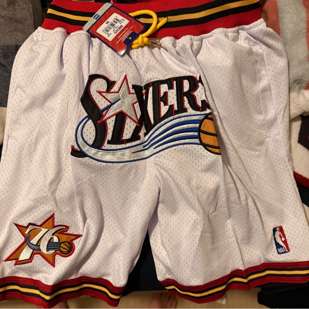 NBA White and Black Men's Basketball Shorts